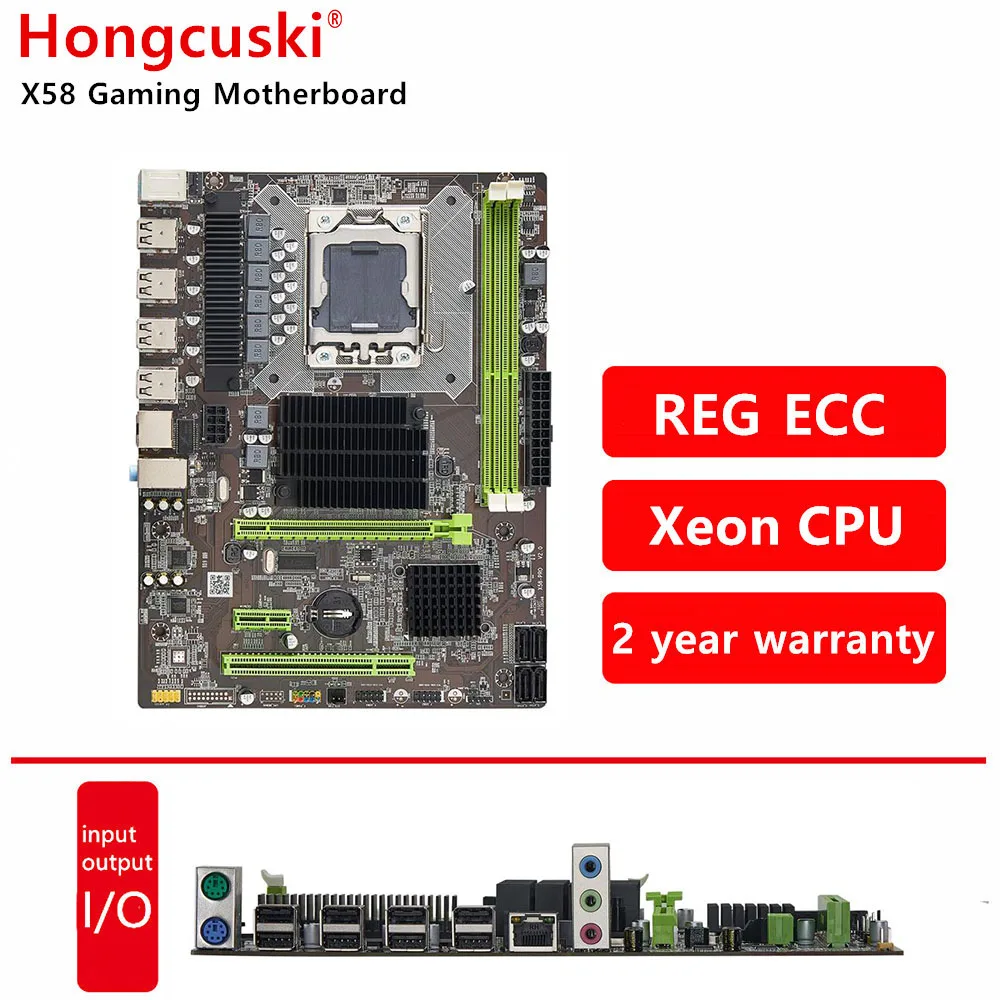 

X58 LGA1366 Support Xeon LGA 1366 ECC REG Motherboard L5630 X5650 i7 930 Six-core CPU Series Spell DDR3 4GB 8GB 16GB USB2.0
