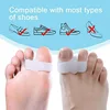 2pcs=1pair Silicone Two Hole Toe Separator Gel Foot Finger Protector Bunion Orthopedic Hallux Valgus Guard Straightener Pedicure 5