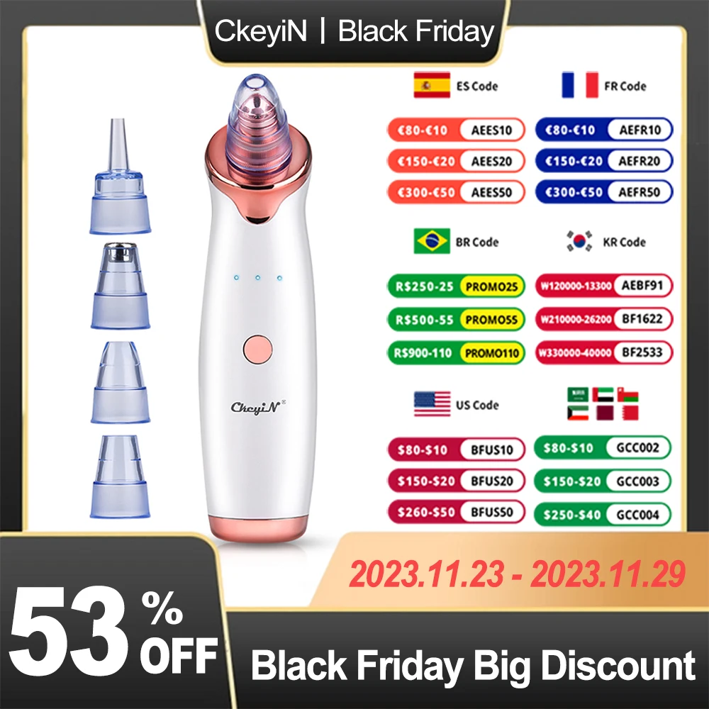 CkeyiNElectricBlackheadRemoverVacuumFacialAcneCleanerPimple