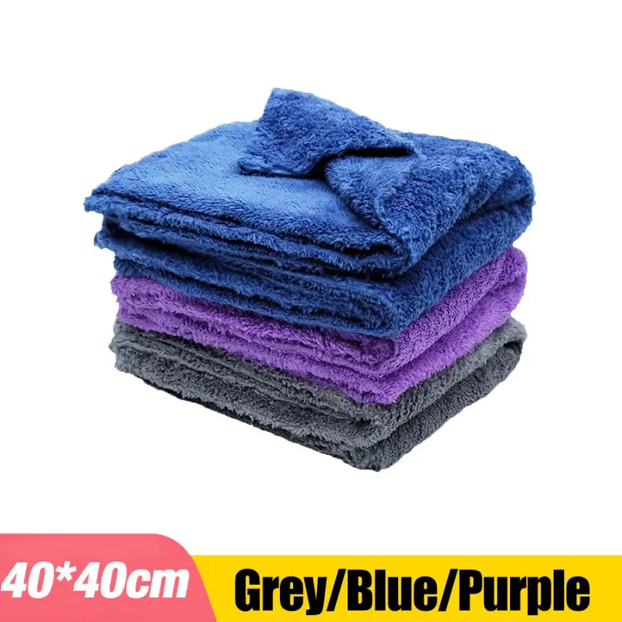 5pcs Auto Detailing Washing Towel Car Polishing Cloth Soft Edgeless Car Wash Microfiber Towel Cleaning Drying Car Accessories