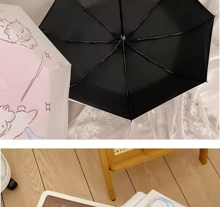 Gradient Love Ins Wind Automatic Umbrella Sun Rain Dual-purpose Sunshade Sun Protection UV Anti-Volk Nickel Umbrella Folding