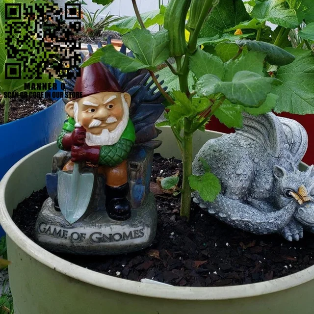 Gnomes Játék Kerti Szobor Vicces Egy Lapátgomb -Szobor Gyanta Törpe Figurák Díszek Otthon Szabadtéri Dekoráció - Image 3