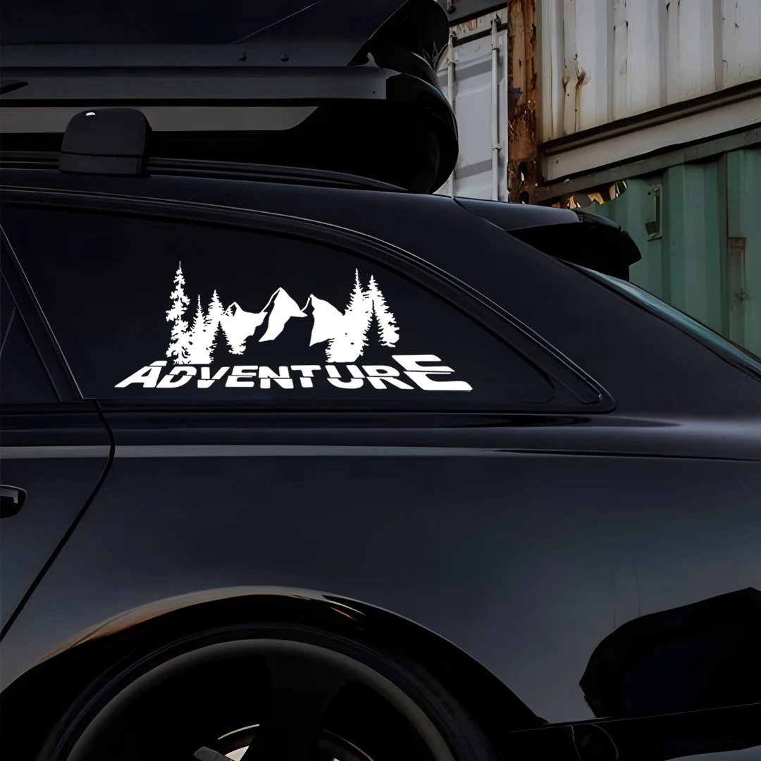 Forest adventure off-road rear windshield camping glass body modification personalized pickup truck sticker waterproof car badge sticker