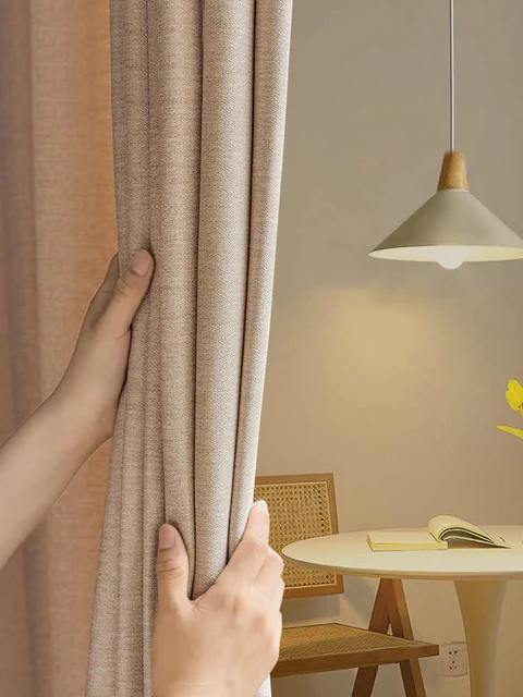 Tende oscuranti e in tinta unita da 1 pezzo con resistente ai raggi ultravioletti e alla polvere per tende da camera da letto, soggiorno, tende da finestra 2