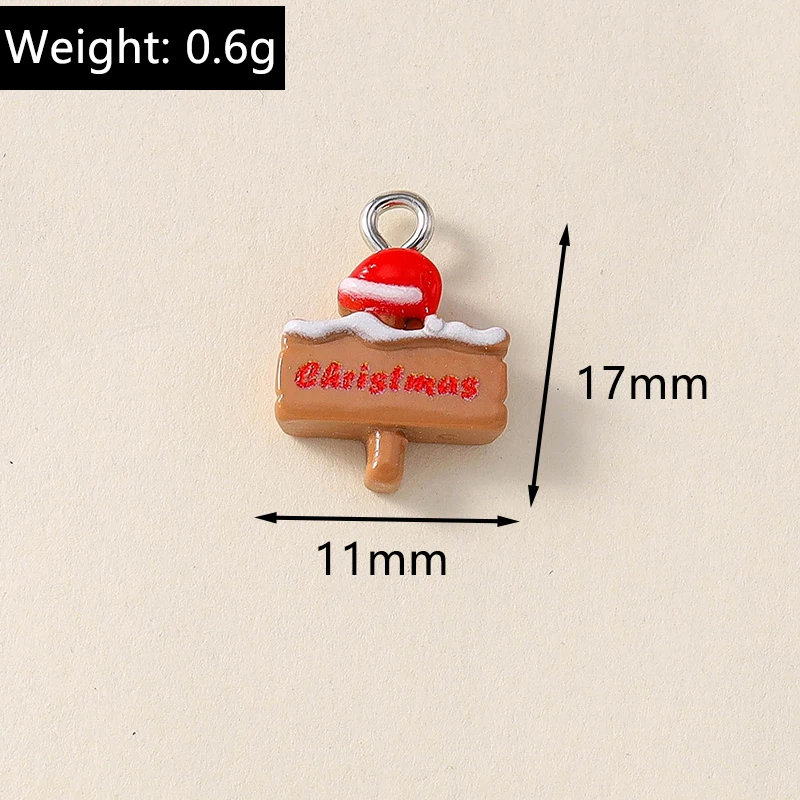 20 Stück 11x17mm süße Harz Weihnachten Weihnachtsmann Charms Anhänger für Schmuckherstellung Halsketten Ohrringe Armbänder DIY Handwerk SUpply – Detail 11