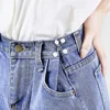 Jean Button Pins Adjustable Pant Waist Tightener Button Extender No Sewing Jeans Button Replacement Clips Pants Waist Buckle Set 3
