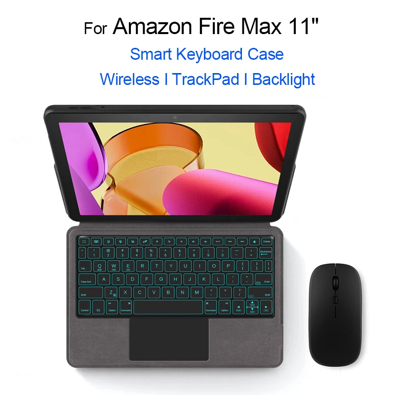 MagicTouchpadKeyboardForAmazonFireMax11Inch2023Hebrew
