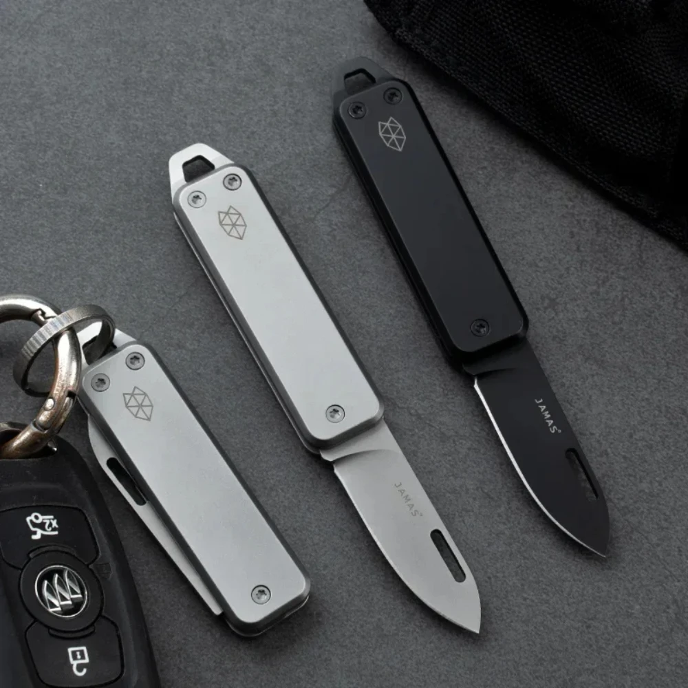 Folding knife High Hardness Folding Outdoor Camping Multi Functional Stainless Steel Mini Home Knife Portable Open Box Key Chain Fruit Knife