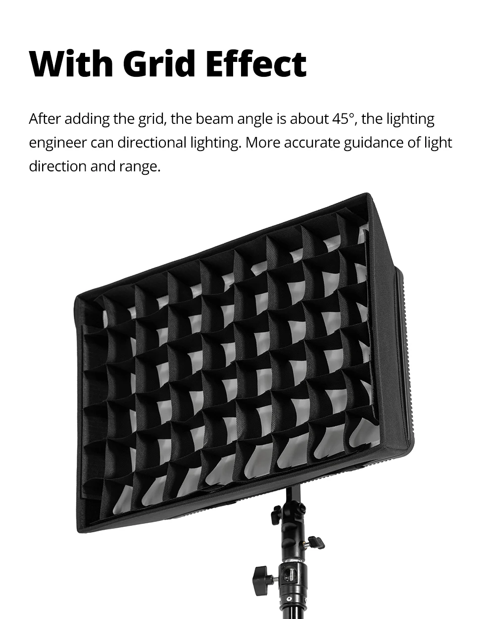 LEDP260C LED Video Soft Light Diffuser Honeycomb Grid Softbox for LED Video Lig