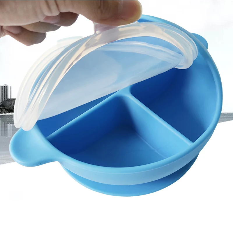 

Silicone Sucker Bowl Baby Feeding Food Container Dinnerwear Infant Snacks Storage Children Dishes Freezer Crisper Kids Tableware