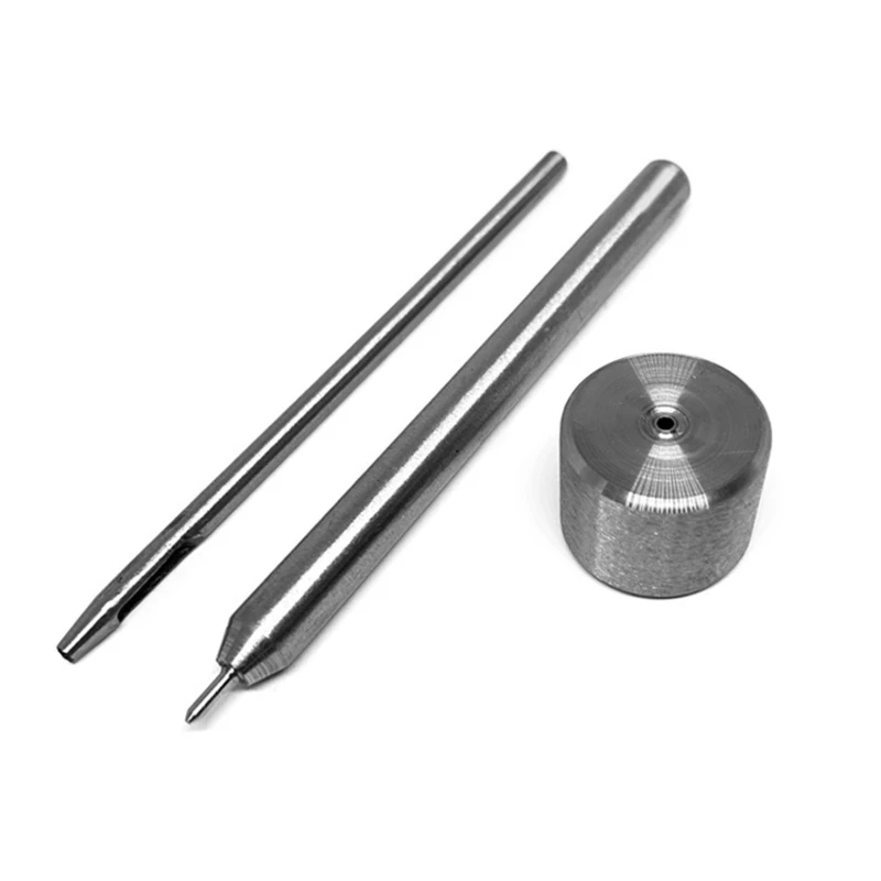 

3Pieces Grommet Punching Tools Set DIY Art Work Snap Button Installation Tools for Leathercraft Eyelets Hole Making