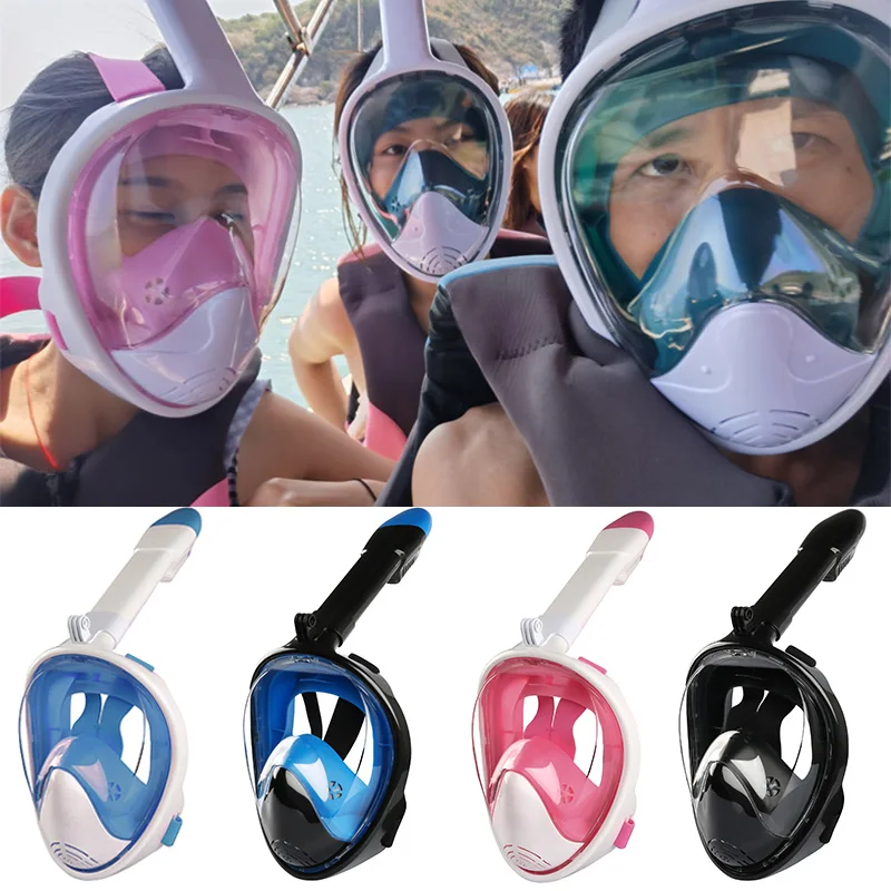Anti-Fog Swimming Full Face Folding Diving Mask Dry Snorkel Scuba For GoPro New 