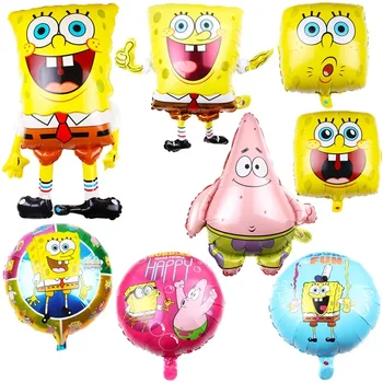 1 pièces dessin animé Bob l'éponge pantalons carrés Patrick étoile ballons en aluminium fille garçon enfants fête d'anniversaire décor bébé douche hélium Globos 1