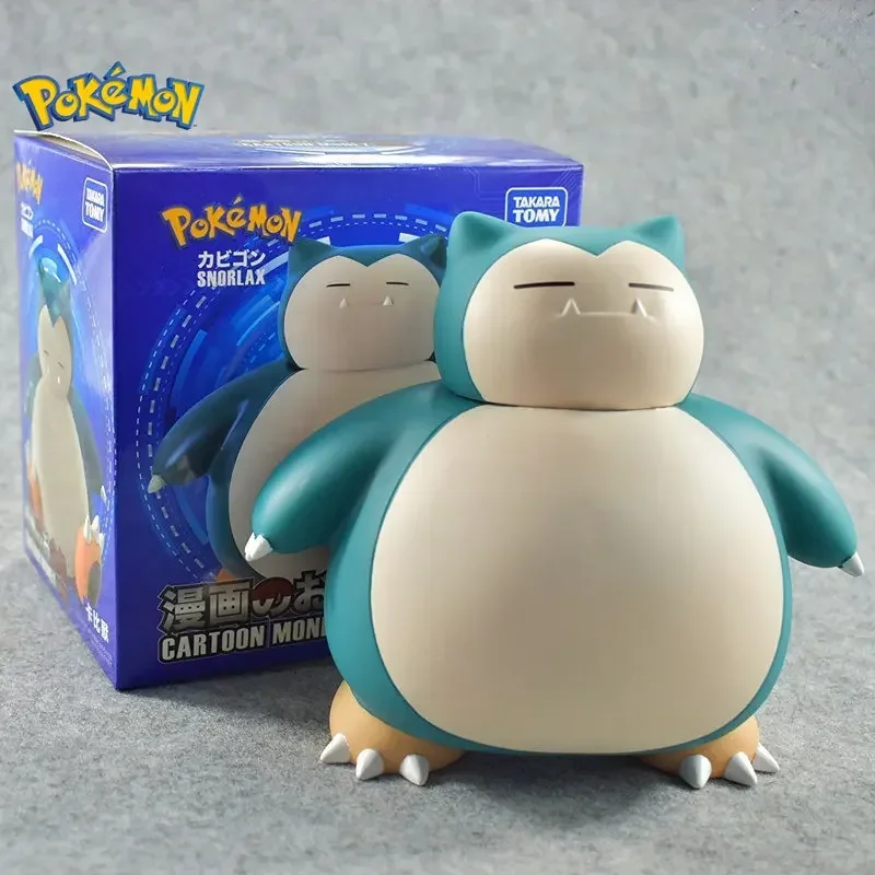 Pokemon Snorlax Anime Figure Model Piggy Bank Seduto In Piedi Snorlax Saving Pot Cartoon Doll Salvadanaio Regalo Di Compleanno Per Ragazzi