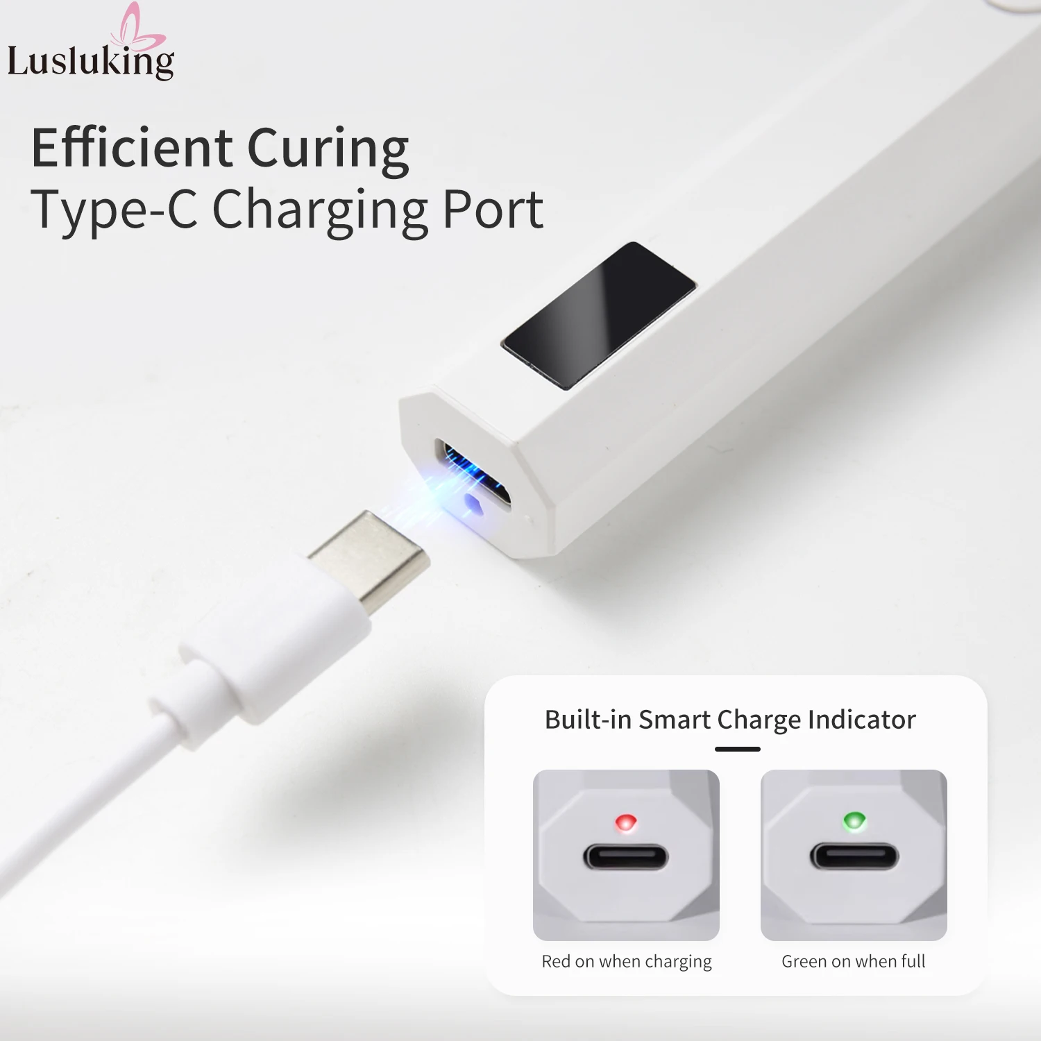 휴대용 LED UV 네일 램프, 충전식 미니 UV 라이트, 젤 네일 빠른 건조, 여행 및 가정용 컴팩트 네일 아트 도구