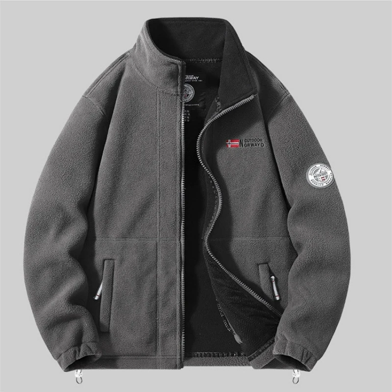 Grigio Giacche Invernali Uomo Calde Offerta Lampo Giacca In Pile