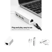 

Useful Compact Fine Workmanship USB Type-C to RJ45 Ethernet Network Splitter for Computer USB Splitter USB Hub
