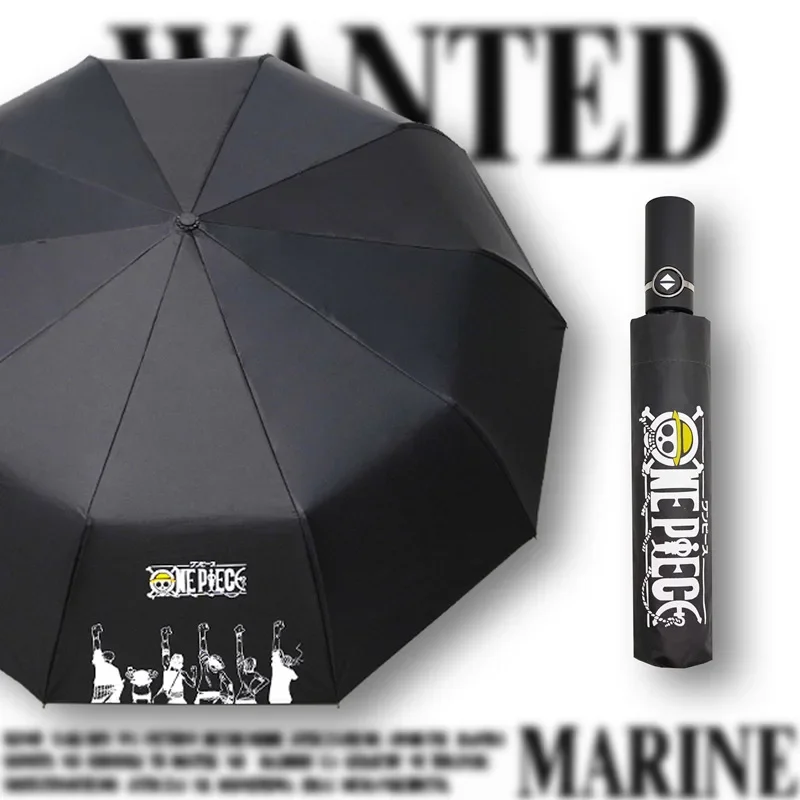 

One Piece Umbrella Boys and Girls Students Sunny and Rainy Dual-use Automatic Sun Umbrella Anti-UV Folding Anime Umbrella