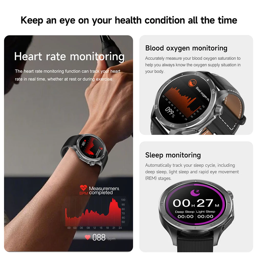 OPPO X2 Bluetooth Call Smart Watch Men GPS Outdoor Sports NFC Health Monitoring Fashion Watch 2025 New Smartwatches Android ios