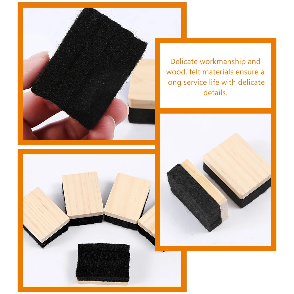 3 Pcs Dry Board Erasers Blackboard Chalkboard Clean Duster Whiteboards for Wooden Felt Office Campus 3
