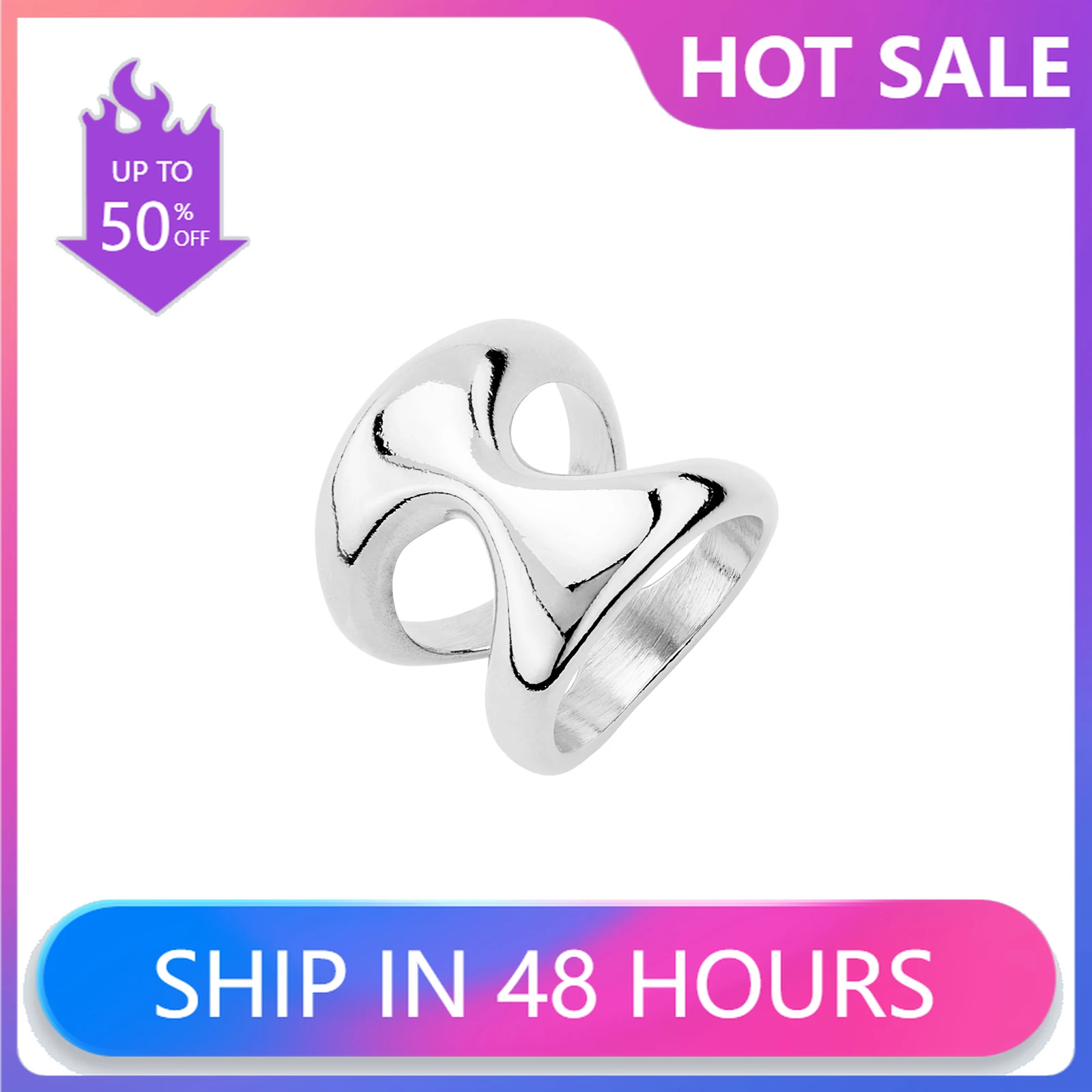 

2024 Original New Product Spain UNO de 50 Jewelry Fashion Creative Charm Simple Ring Women's High Quality Valentine's Day Gift