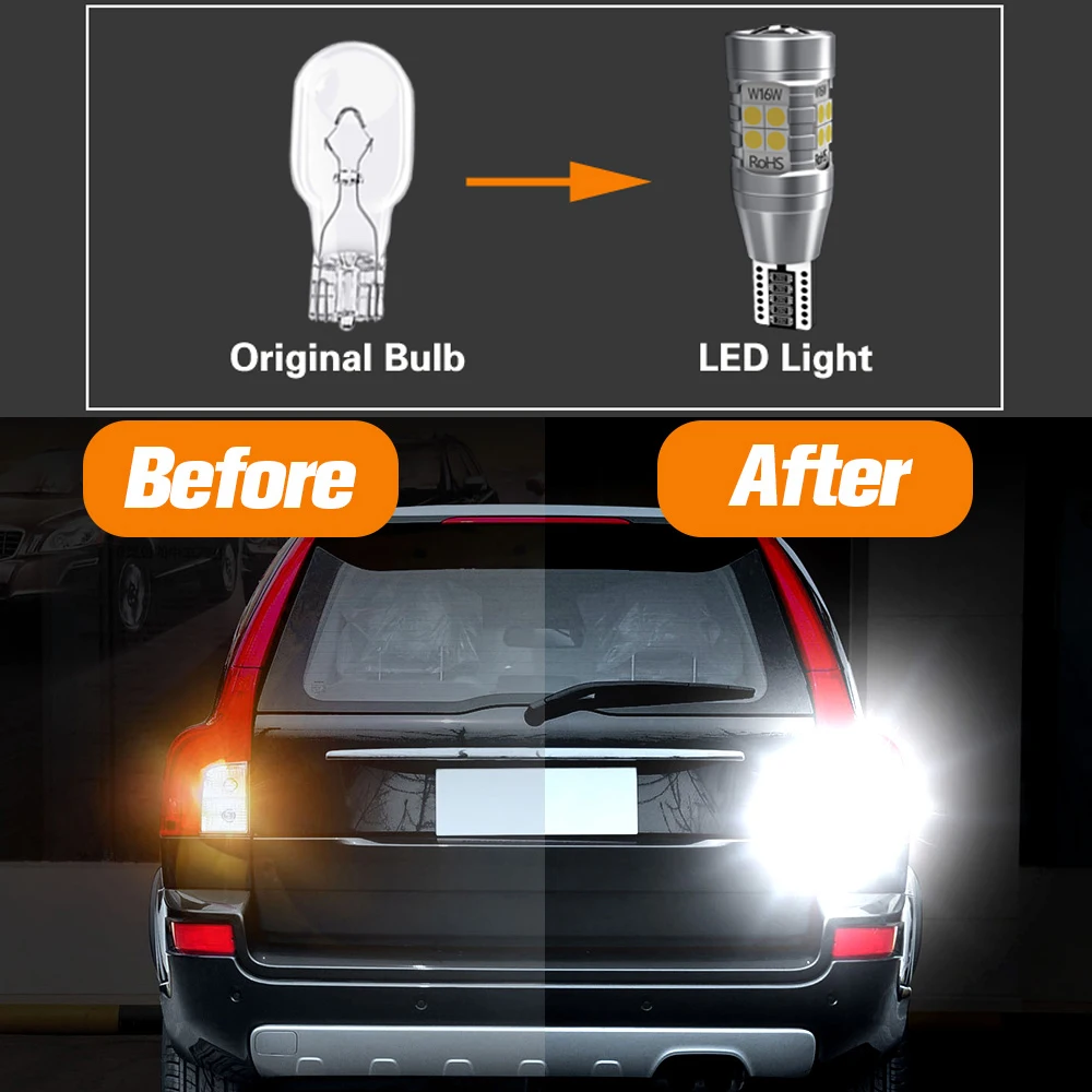 VW ���Ʒ� �������� CC EOS Routan Scirocco mk3 Sharan Tiguan�� LED ��� ���� ���� ������ ����, W16W T15 921 Canbus, 2 ��