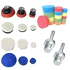 29Pcs Car Foam Drill Polishing Pad Kit 1.2/2/3 Inch Buffing Pads Sponge Set Kit M14 Drill Adapter Power Tool Car Polisher 3