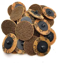 

25PCS Abrasive Non Woven Nylon Surface Conditioning Disc R-Type Quick Change Disc (Brown Coarse, 2 inch)