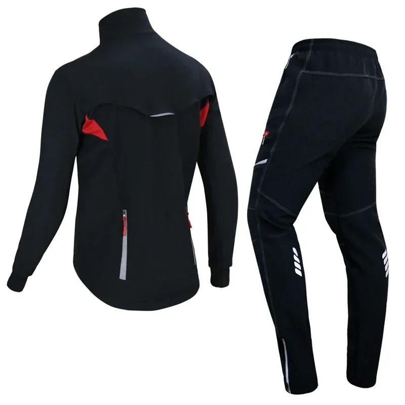 X-Tiger XM-ZGT-160 Winter Thermal Cycling Jersey Set Windproof Reflective - Image 2