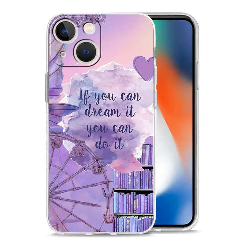 Personalized Glitter Name Clear Phone Case Cover