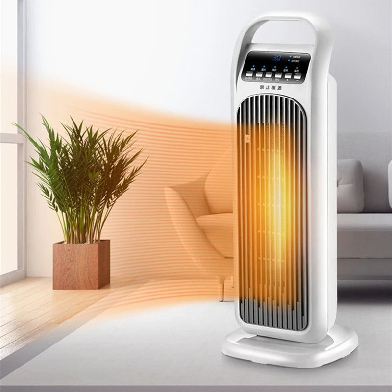 2000W Heater Household Desktop Portable High Speed Regulating Electric  Heaters Air Circulation Tower Fan Heating Air Cooler