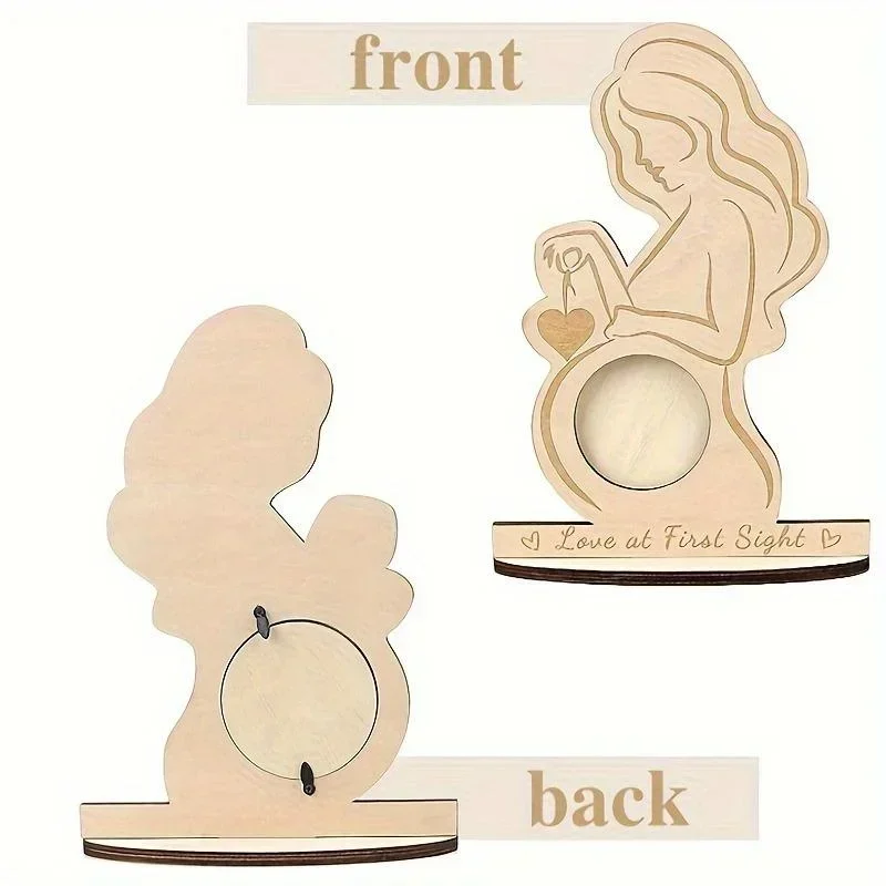 Pregnant Ultrasound Baby Photo Frame Wood Infant Sonogram Frame Mother Souvenir Ornament Gift To Expectant Mother