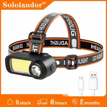 

Super Bright COB LED Headlamp Long Range USB Rechargeable Headlight Use 18650 Battery Waterproof Head Lamp Portable Head Light