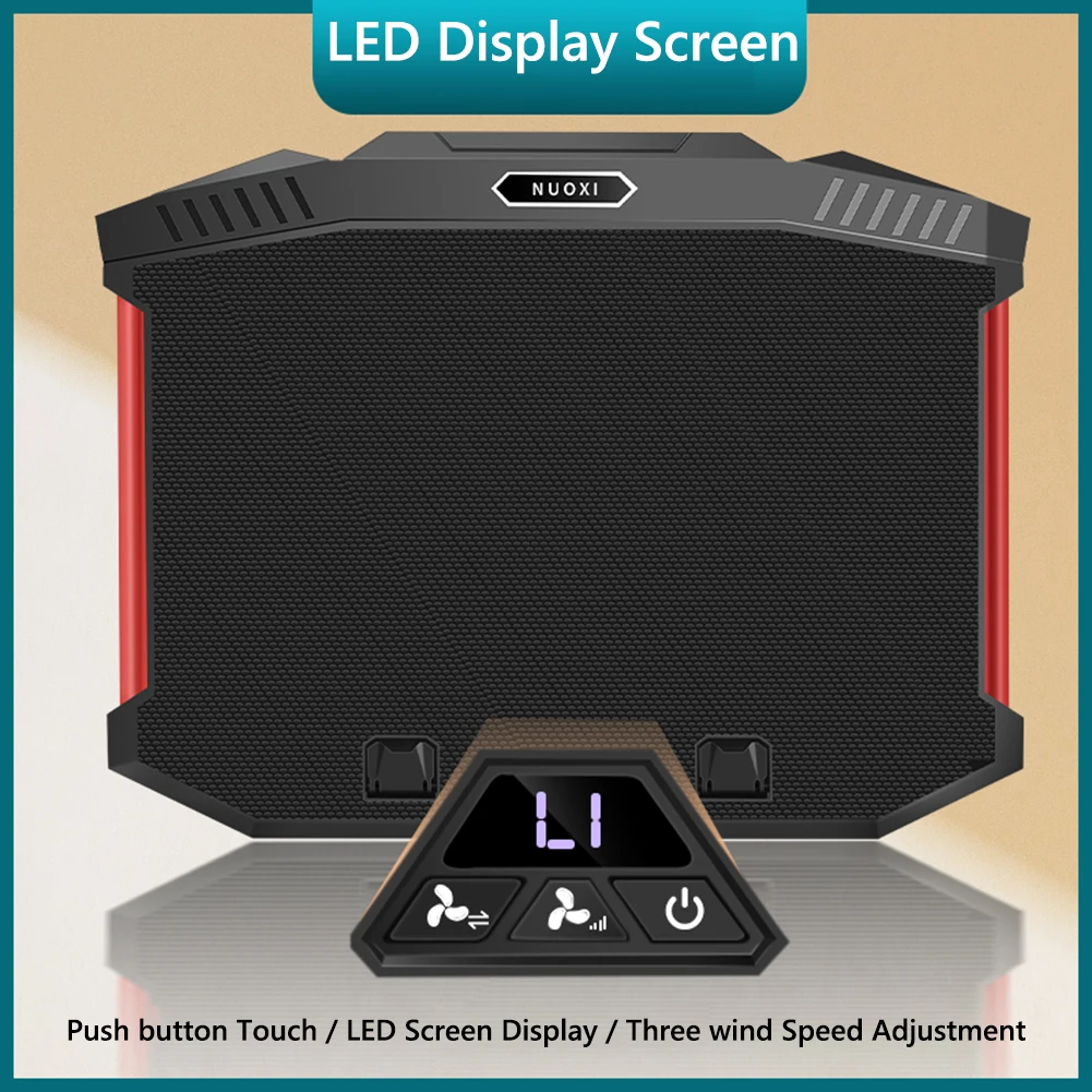 노트북 냉각 패드 11 조용한 팬 노트북 냉각 거치대, 듀얼 USB 인터페이스, LED 디스플레이 화면, 13-18 인치 태블릿 조정 가능