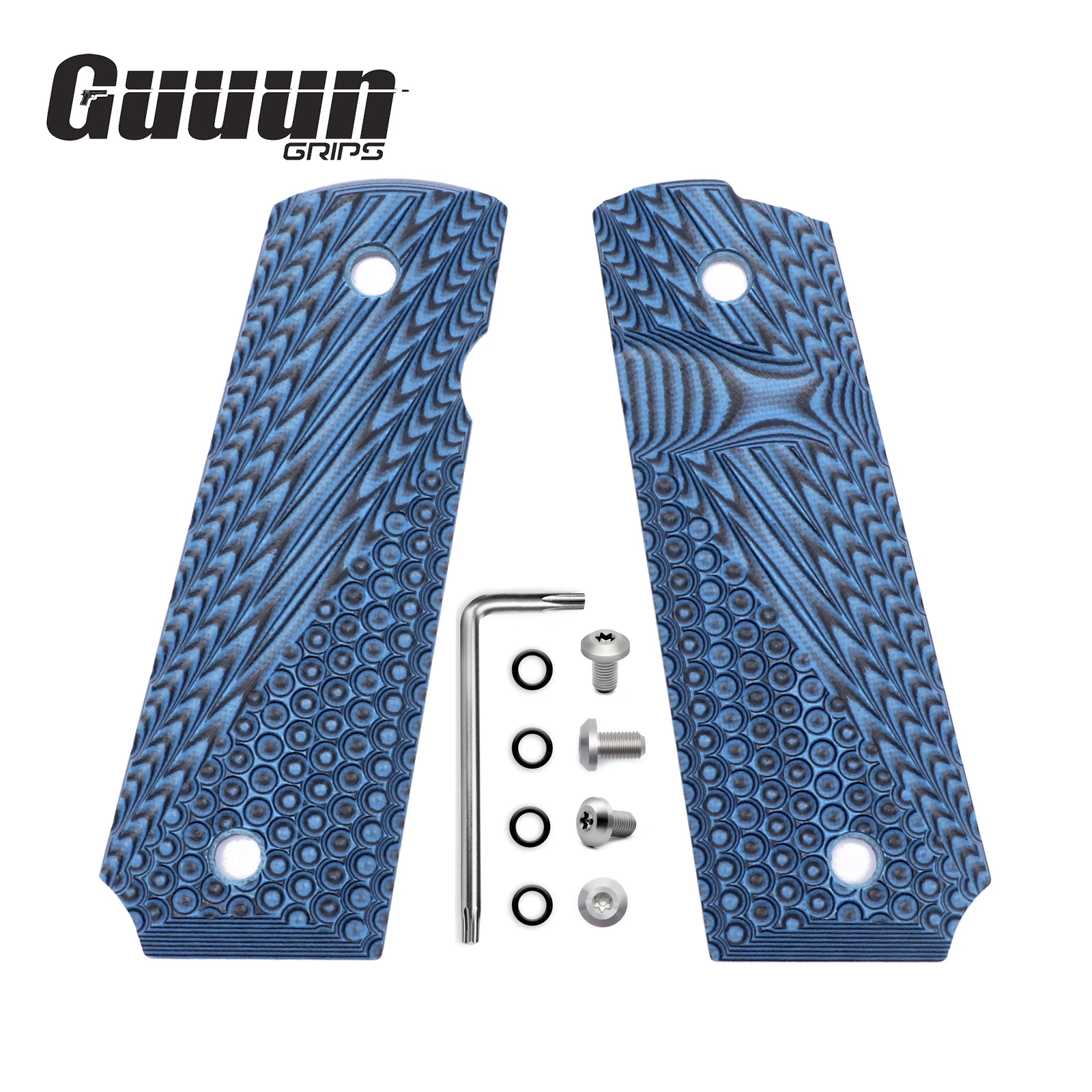 Guuun 1911 Grips G10 Full Size Government Commander Grip OPS Texture