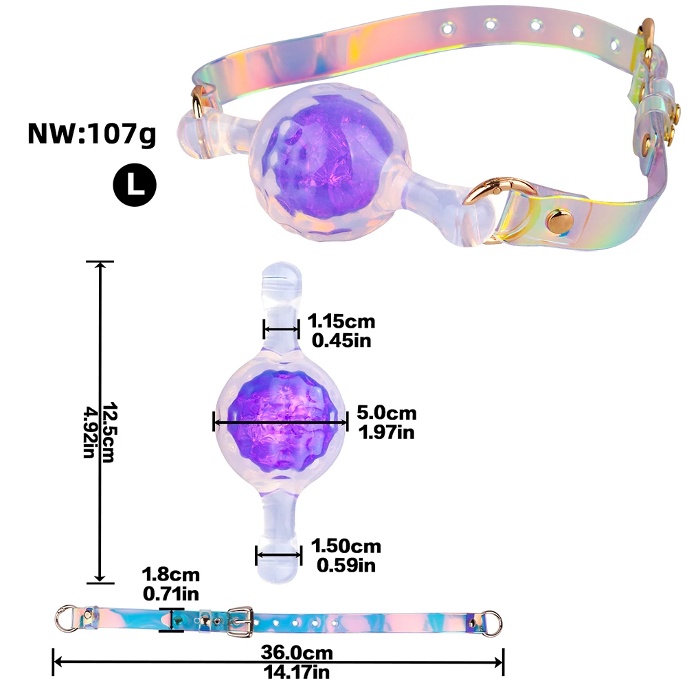 LUUK Adjustable Mouth Plug Silicone Anal Plug Dilator with Ball Gag And Straps BDSM Adult Sex Toy for Women And Men Role Play