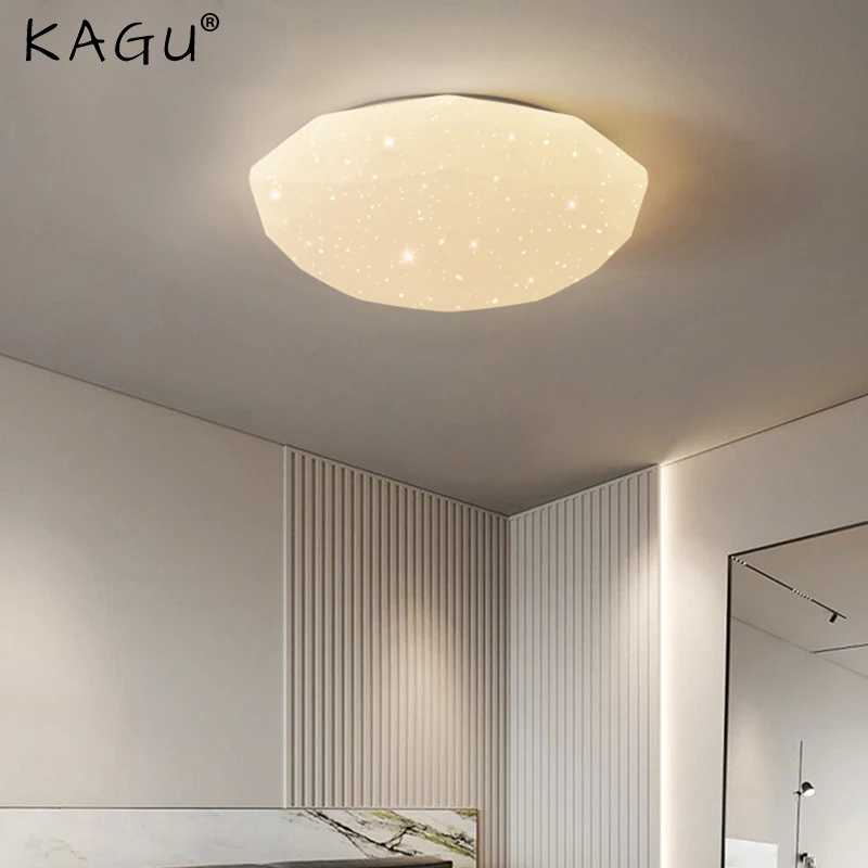 

Nordic Modern Minimalist Ceiling Lamp Bedroom Study Restaurant Children's Room Round LED Warm Romantic Star Lamps
