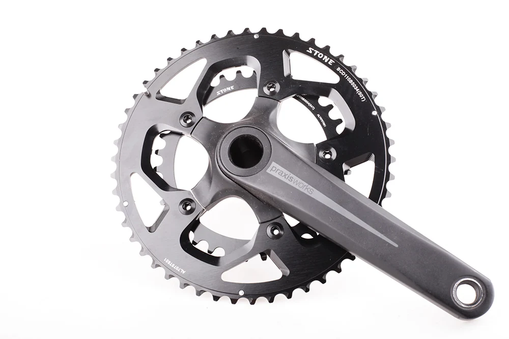 Stein 110 Legierung Doppel kettenblatt bcd mm 5 Schrauben Arme 11s für Rotor fsa Kurbeln Power Meter Rennrad Kettenrad Kettenrad Kettenblatt – Detail 3