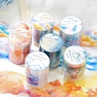 200cm/roll, INS cloud themed PET tape, scrapbook, phone case, notebook, water cup decoration Scrapbook sticker Stationery tapes 2