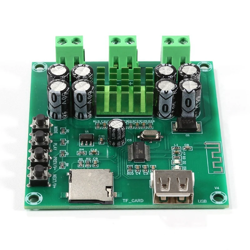 XH-M422 Bluetooth Amplifier Board Module TPA3116D2 Integrated Bluetooth F-Card Playback Amplifier Board Dual 50W Module Durable