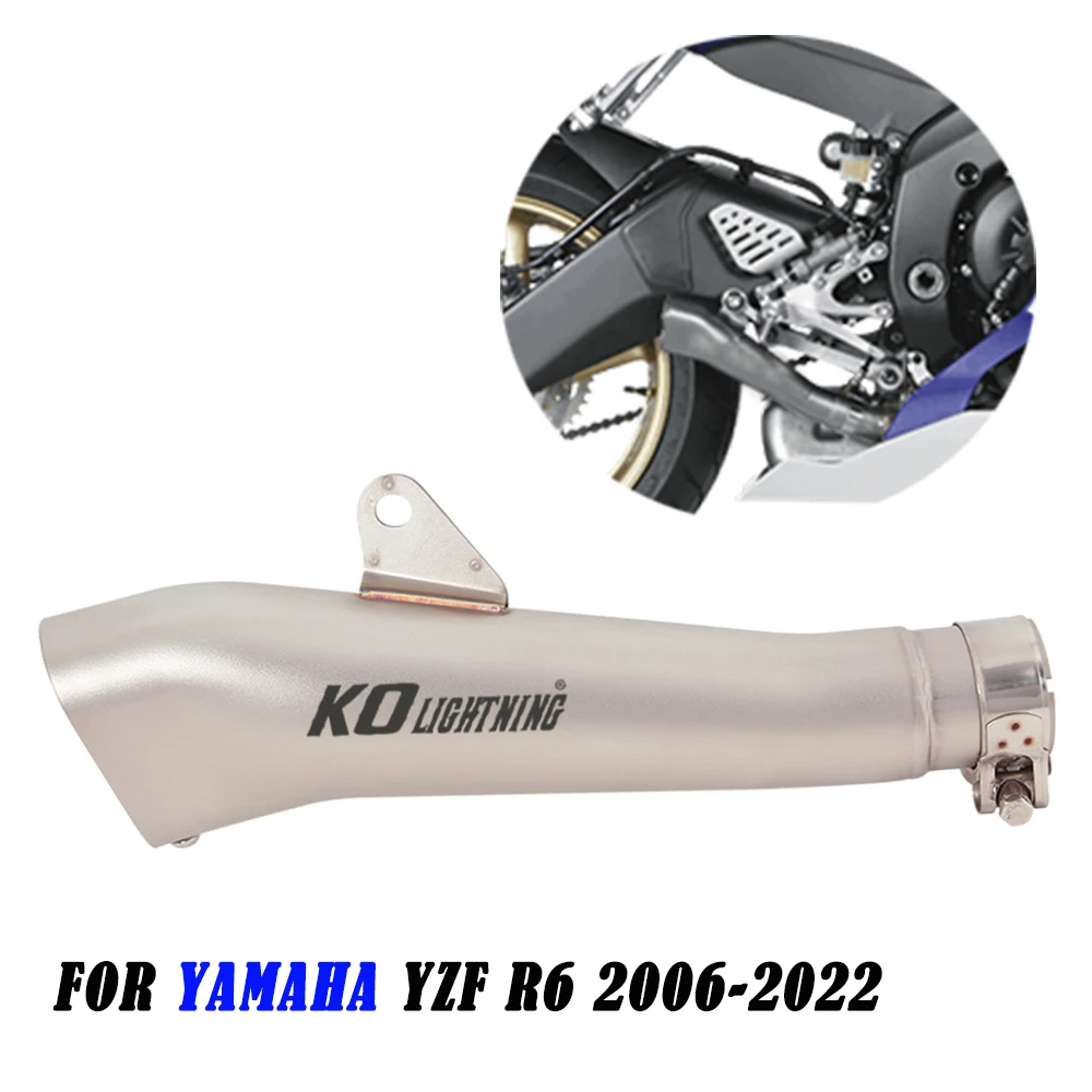 

45MM Exhaust Tail Pipe FOR YAMAHA YZF R6 2006-2022 Motorcycle Escape Muffler Silencer Stainless Steel Tube 320MM Length