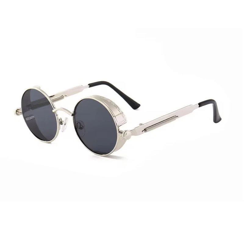 1/2/3PCS Retro Steampunk Metal Spring Legs Thick Frame Glasses Car Sunglasses 58028 For Men
