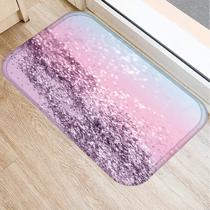 

Фиолетовый Противоскользящий коврик с геометрическим рисунком, напольный коврик для кухни, ванной, входной двери, замшевый бархатный коврик, домашний декор