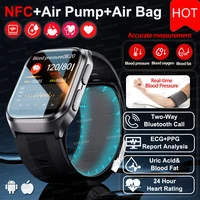 Nouvelle Montre Connectée 2026 pour Hommes et Femmes avec Analyse de la Santé Cardiaque, NFC, Pompe à Air et Coussin d'Air, Mesure Précise de la Tension Artérielle, Acide Urique, ECG et Fonction d'Appel 1