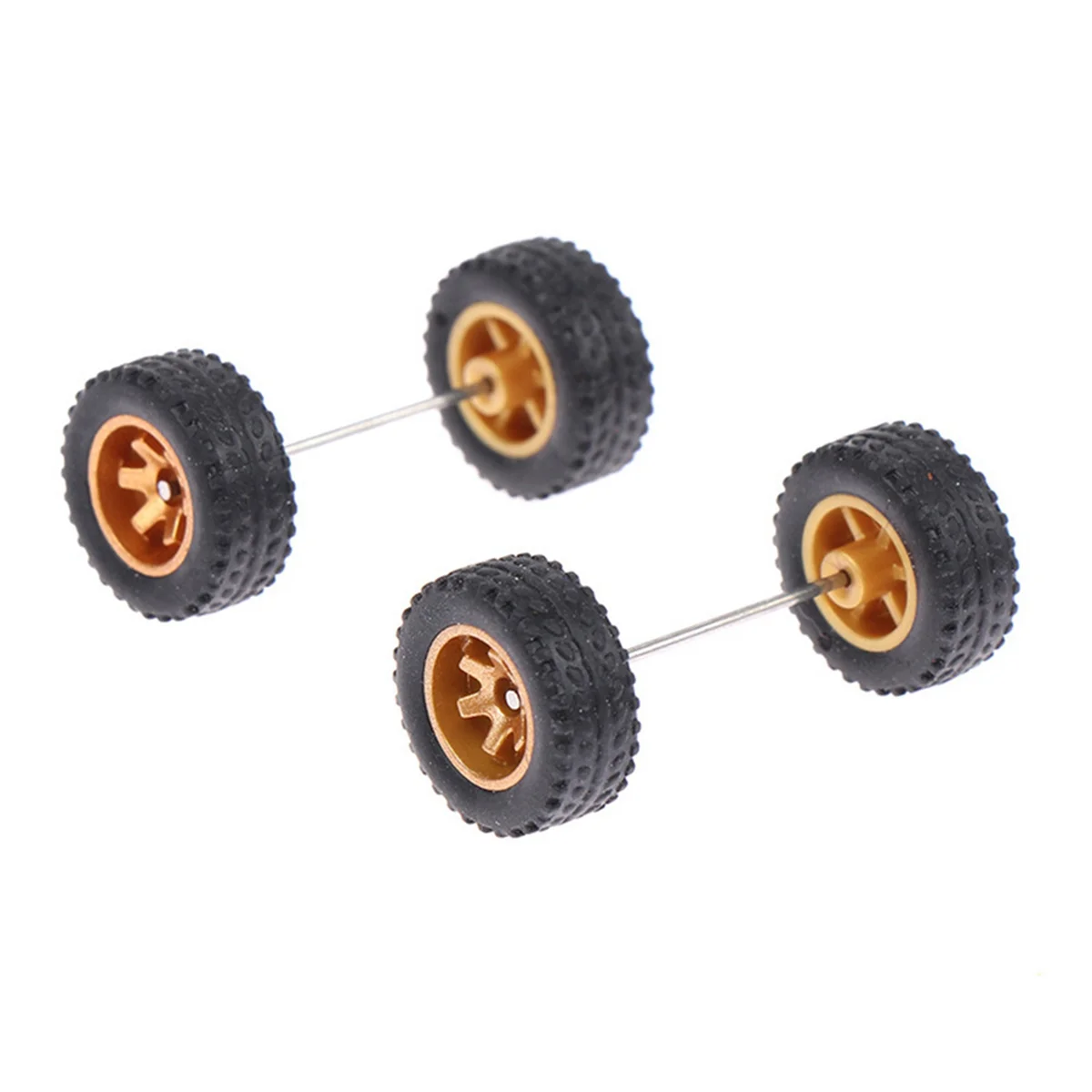 BAAU 20 Sets 1/64 Offroad Wheels/ Rubber Tires 18.3mm Removable Tire for Wheel 1:64 RC Truck Model Off-Road SUV Random Color