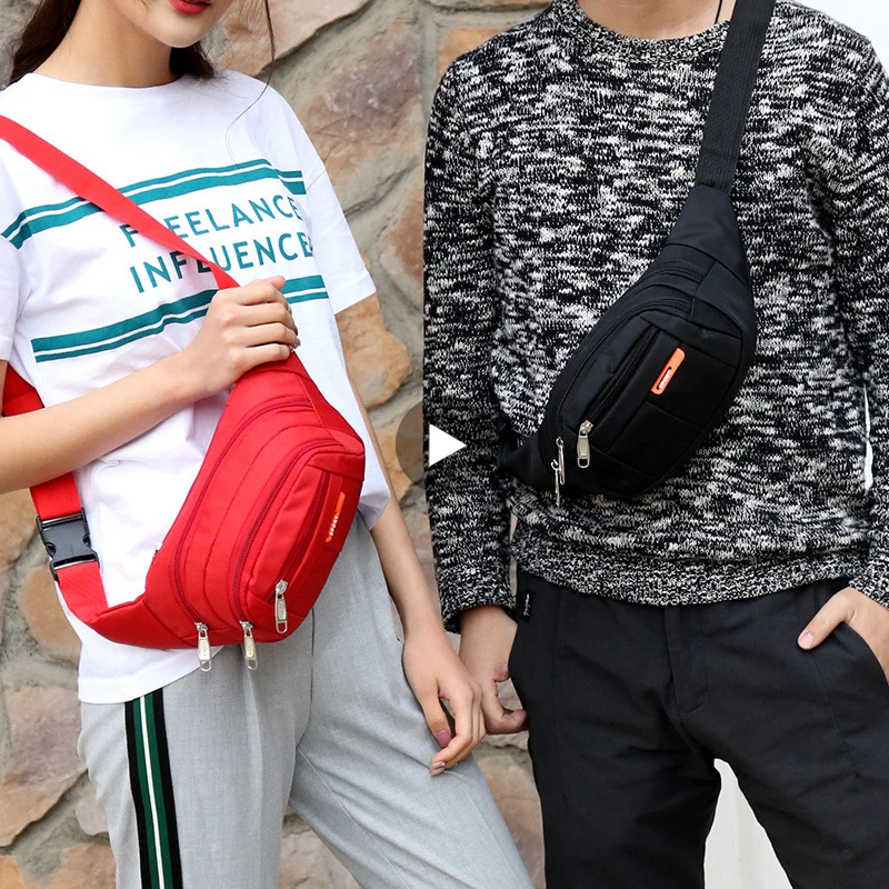 

Waterproof Fanny Waist Bag Pack For Men Women Male Belt Canvas Pouch Belly Banana Ladies Kangaroo Bum Hip Mobile Phone Waistbag
