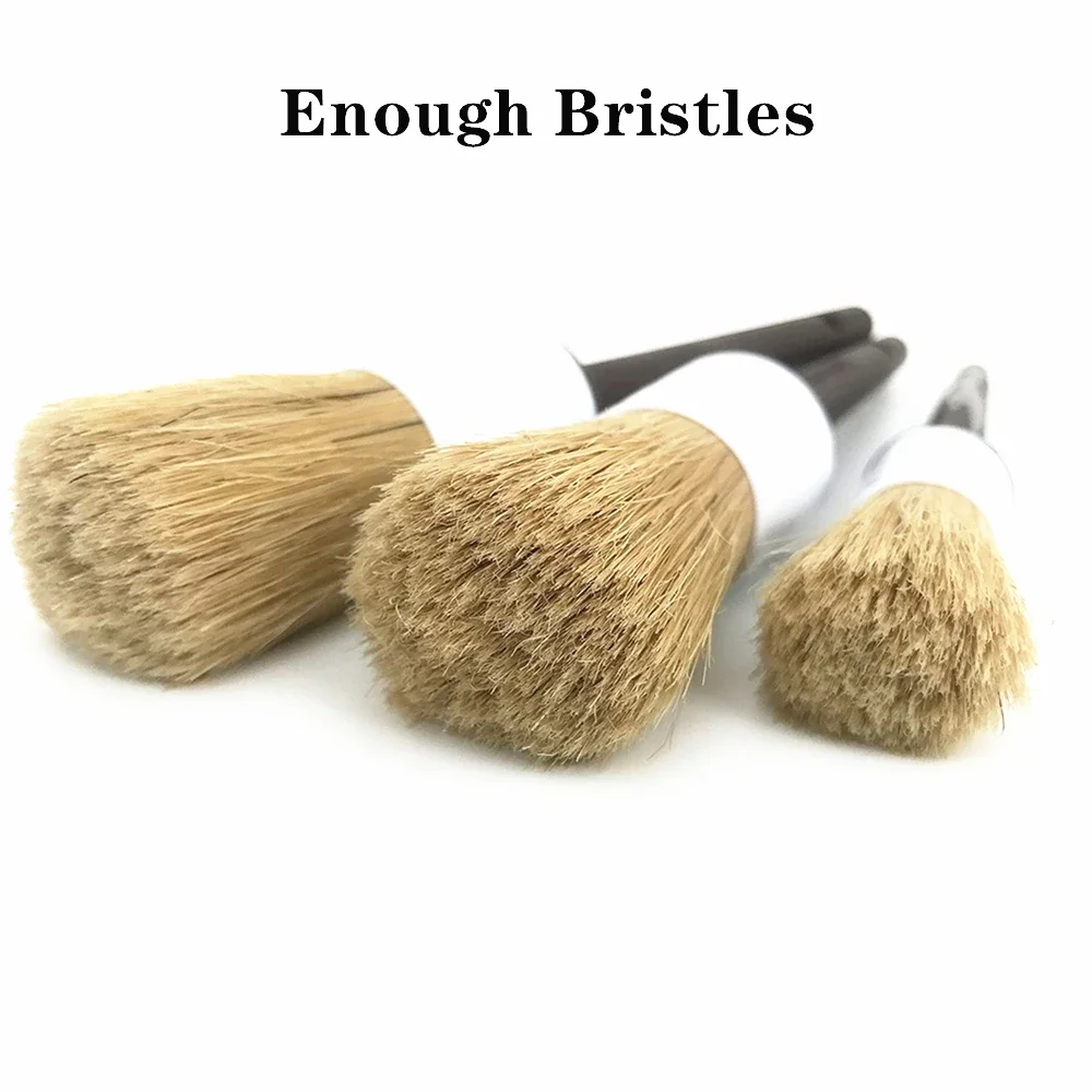 Car Detailing Brush Set 5 hair car detail brushes for cleaning signs wheels interior car parts
