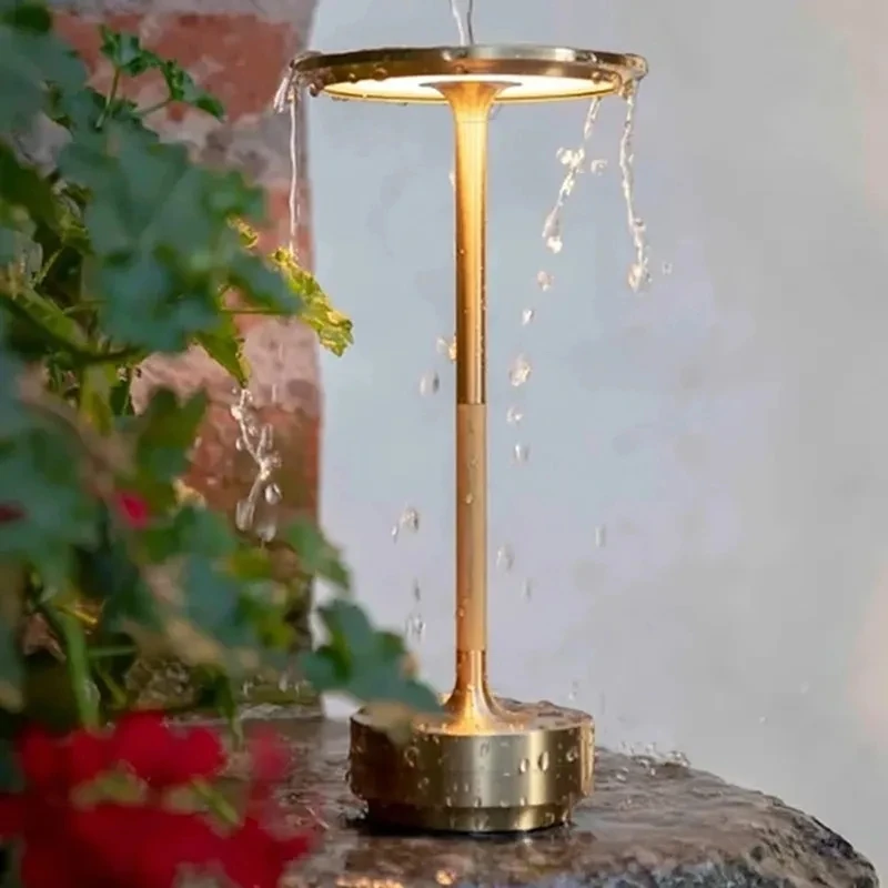 

IP40 Aluminum Charging Table lamp Restaurant Bar Desk Lamp Dimming Atmosphere Waterproof USB Charging Touch Switch Decoration