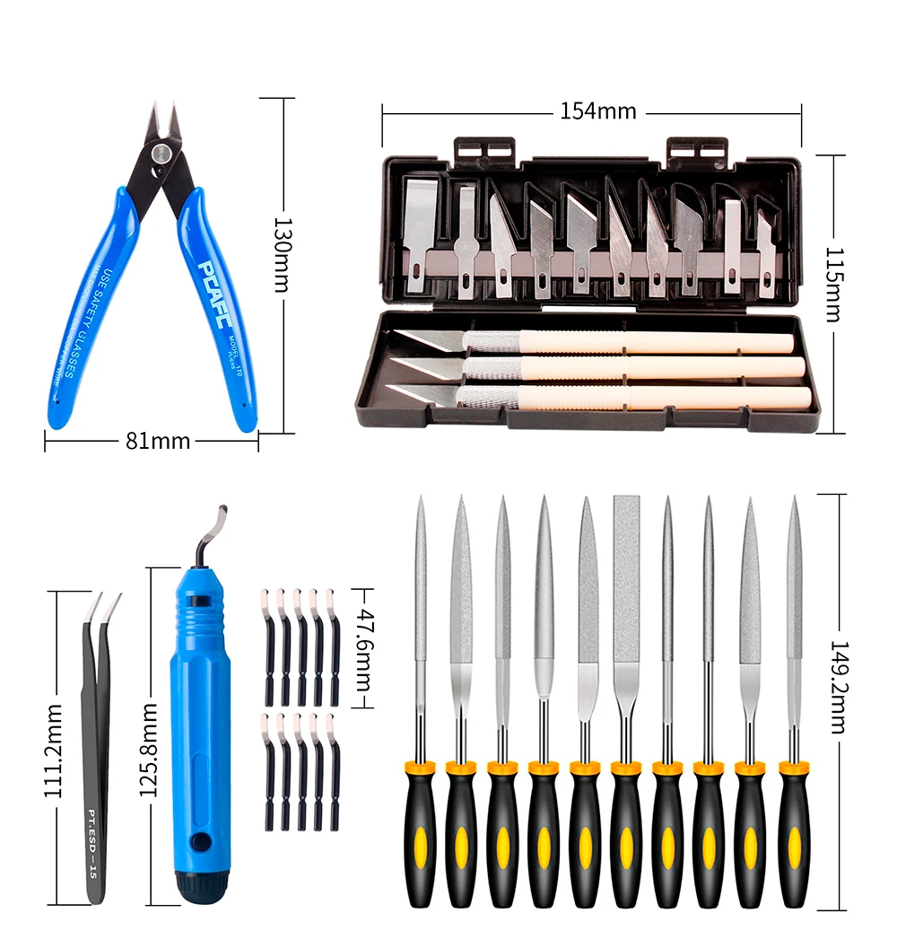 1Set Deburring Tool kit Trimming Knife Edge Cutter Files deburring 3D Printer Parts for Copper tube Scraper Cutting Wire Cable