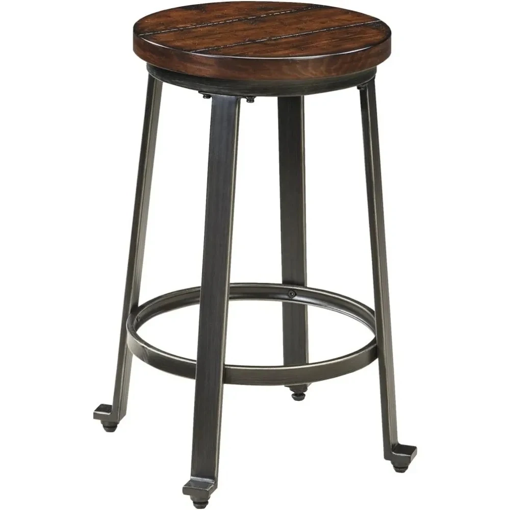 

A899ZXWStool Challiman 23.5" Counter Height Bar Stool Rustic Brown Barstool Chairs Chair Furniture Stools